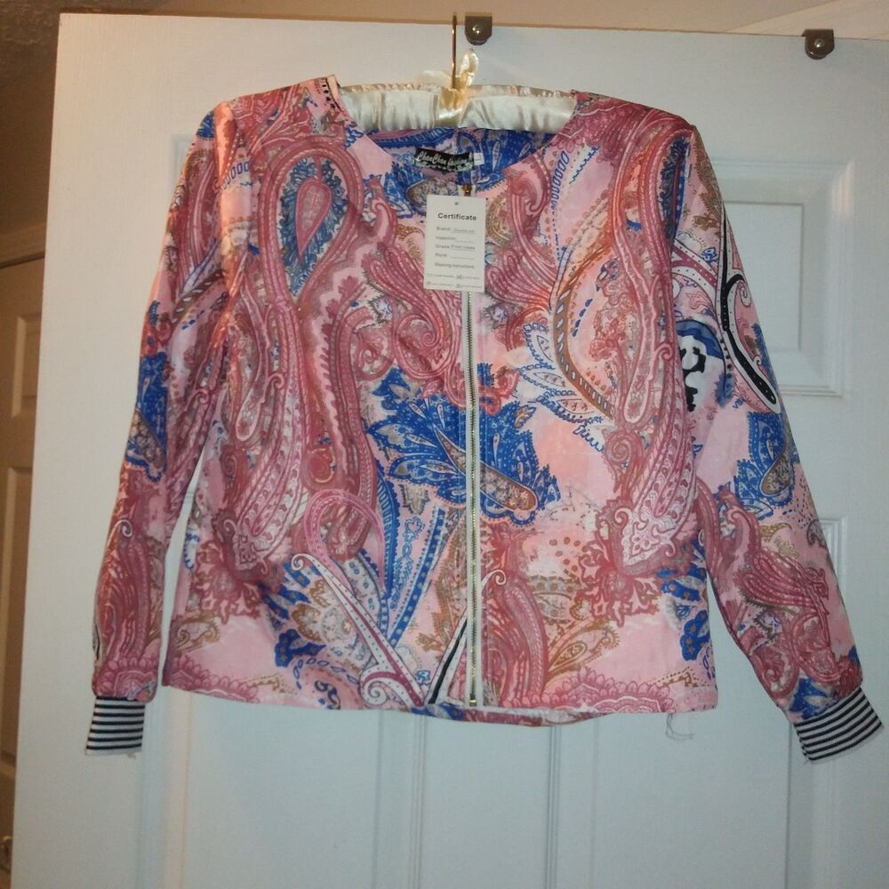 Juniors New w Tags Large Jacket Chan Chan Fashion Pink Full Zip Lightweight